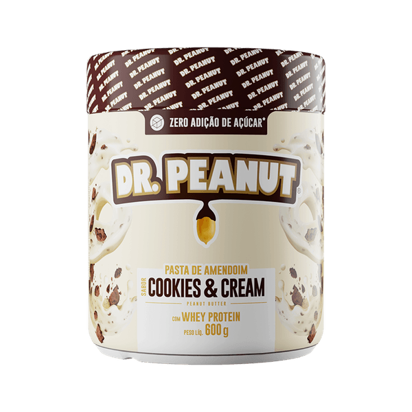 Pasta de Amendoim Dr. Peanut Sabor Cookies & Cream 600g